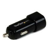 StarTech.com Caricatore accendisigari a doppia presa USB - Adattatore USB auto ad alta potenza ( 17W - 3.4 Amp)