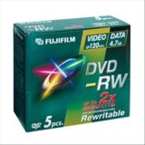 FUJIFILM DVD-RW 4 7GB 2X JEWEL CASE 5PZ